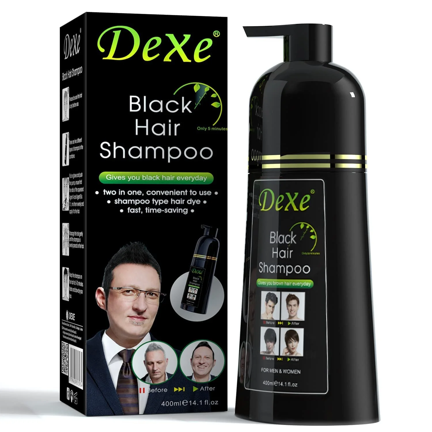 Dexe Black Hair Shampoo – 400ml