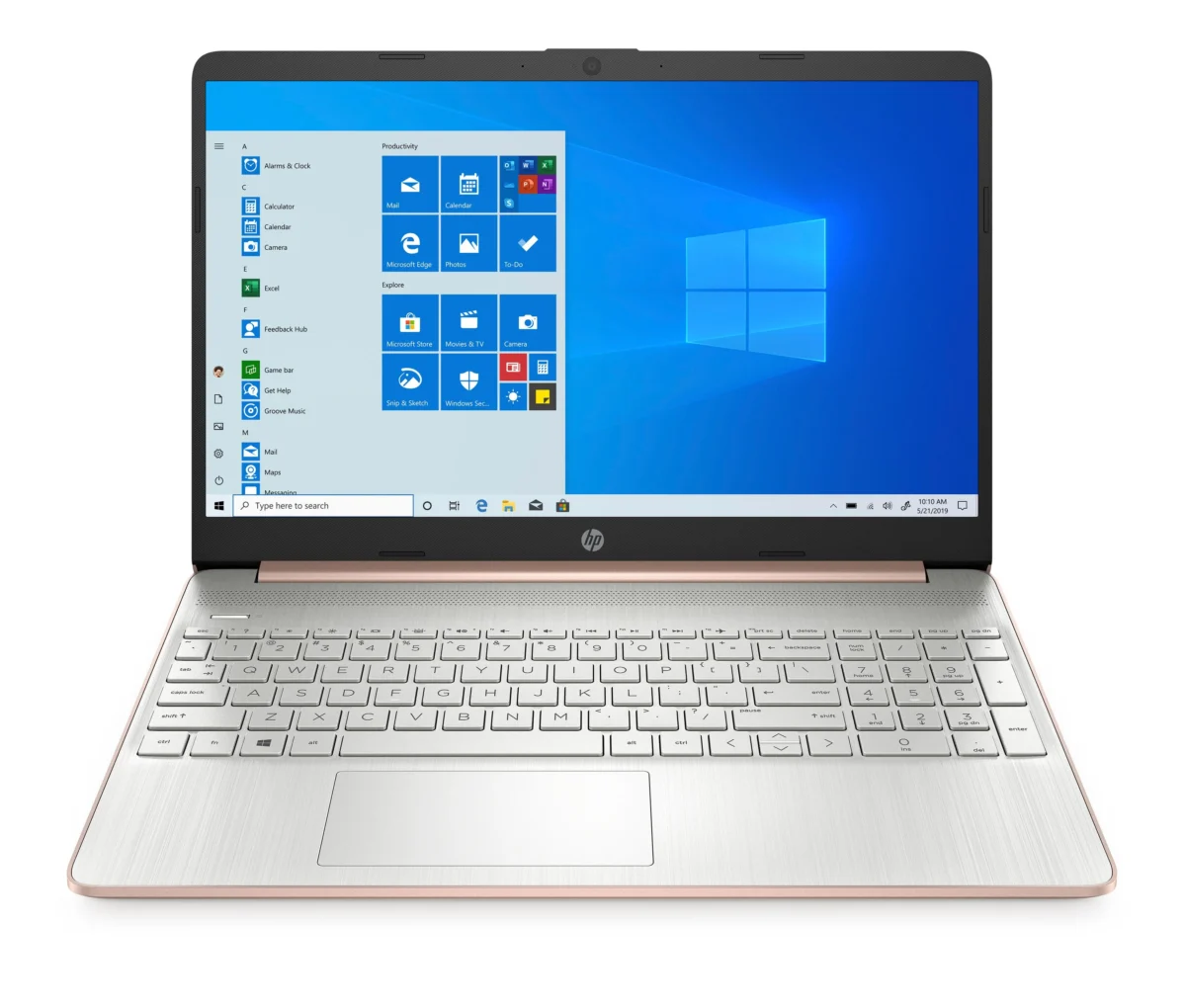 HP 15.6" Ryzen 5 Laptop – 8GB RAM, 256GB SSD, Rose Gold